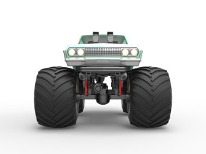 Vintage Monster Truck Scale 1 to 25 Model Cetak 3D