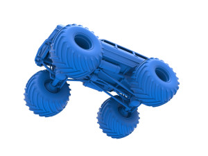 Vintage Monster Truck Scale 1 to 25 Model Cetak 3D