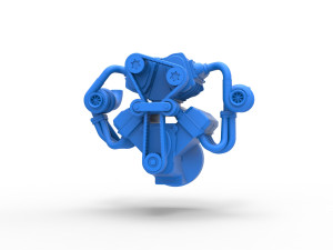 Twin turbo supercharged V8 Engine Version 7 Scale 1 to 25 Modello di stampa 3D