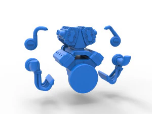 Twin turbo supercharged V8 Engine Version 7 Scale 1 to 25 3D Print Model
