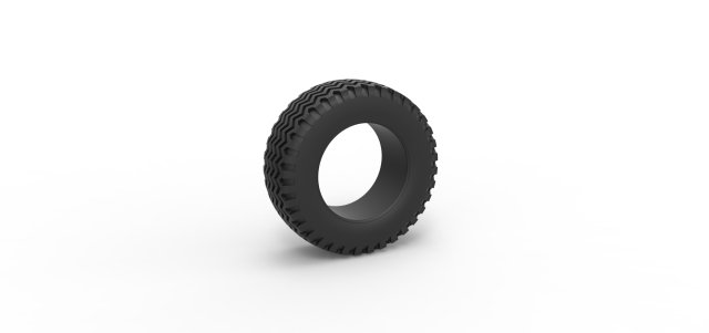 Offroad tire 130 Scale 1 to 25 3D 打印模型 .c4d .max .obj .3ds .fbx .stl .blend 