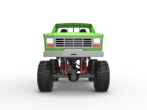 Wheel Standing Mega Truck Scale 1 to 25 3D Print Model