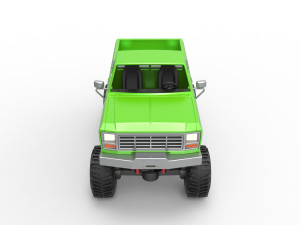 Wheel Standing Mega Truck Scale 1 to 25 3D Print Model