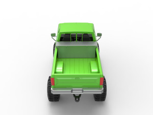 Wheel Standing Mega Truck Scale 1 to 25 3D Print Model