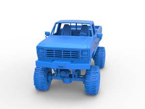Wheel Standing Mega Truck Scale 1 to 25 3D Print Model