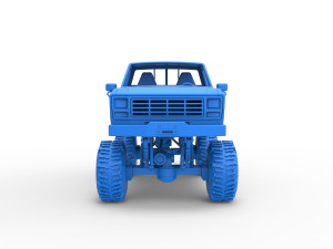 Wheel Standing Mega Truck Scale 1 to 25 3D Print Model