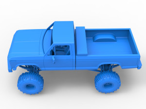 Wheel Standing Mega Truck Scale 1 to 25 3D Print Model