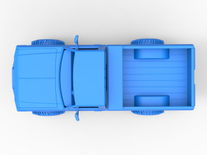 Wheel Standing Mega Truck Scale 1 to 25 3D Print Model