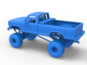 Wheel Standing Mega Truck Scale 1 to 25 3D Print Model