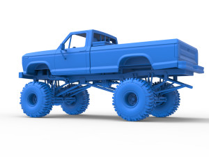 Wheel Standing Mega Truck Scale 1 to 25 3D Print Model