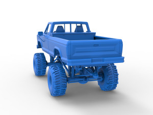 Wheel Standing Mega Truck Scale 1 to 25 3D Print Model