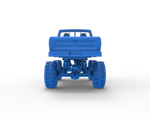 Wheel Standing Mega Truck Scale 1 to 25 3D Print Model
