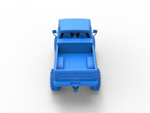 Wheel Standing Mega Truck Scale 1 to 25 3D Print Model