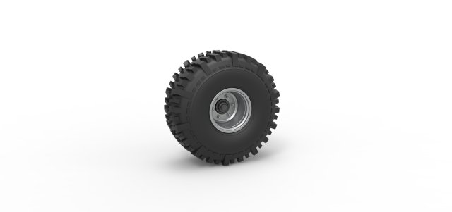 Wheel from Wheel Standing Mega Truck Scale 1 to 25 3D Принт Модель .c4d .max .obj .3ds .fbx .stl .blend 
