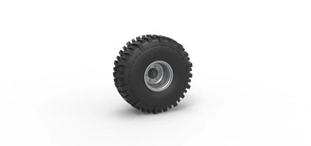 Wheel from Wheel Standing Mega Truck Scale 1 to 25 3D Print Model .c4d .max .obj .3ds .fbx .stl .blend 