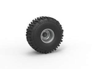 Wheel from Wheel Standing Mega Truck Scale 1 to 25 3Dプリントモデル