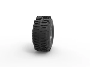 Wheel from Wheel Standing Mega Truck Scale 1 to 25 3D Print Model