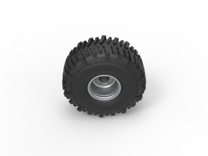 Wheel from Wheel Standing Mega Truck Scale 1 to 25 3D Принт Модель