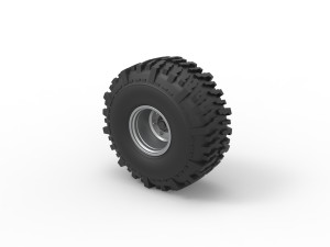 Wheel from Wheel Standing Mega Truck Scale 1 to 25 3D Принт Модель