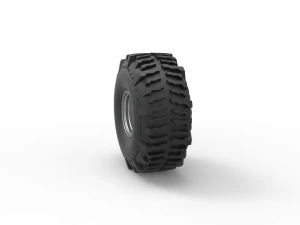 Wheel from Wheel Standing Mega Truck Scale 1 to 25 3D Print Model