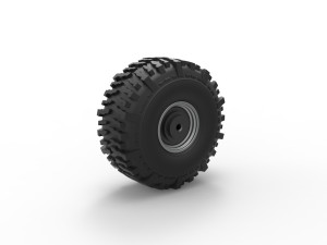 Wheel from Wheel Standing Mega Truck Scale 1 to 25 3D Принт Модель