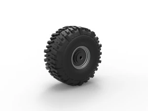 Wheel from Wheel Standing Mega Truck Scale 1 to 25 3D Print Model
