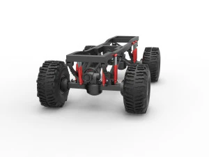 Chassis of Wheel Standing Mega Truck Scale 1 to 25 3D Print Model