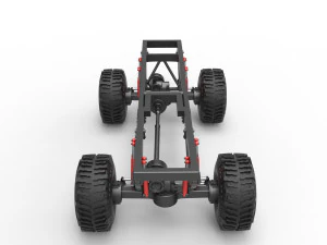Chassis of Wheel Standing Mega Truck Scale 1 to 25 3D Print Model