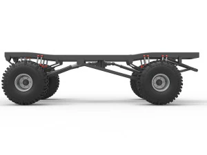 Chassis of Wheel Standing Mega Truck Scale 1 to 25 3D Print Model