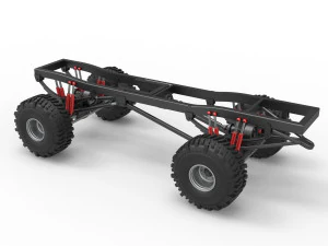 Chassis of Wheel Standing Mega Truck Scale 1 to 25 3D Print Model