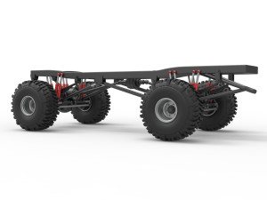 Chassis of Wheel Standing Mega Truck Scale 1 to 25 3D Принт Модель