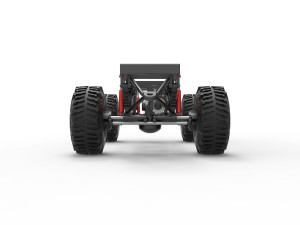 Chassis of Wheel Standing Mega Truck Scale 1 to 25 3D Принт Модель