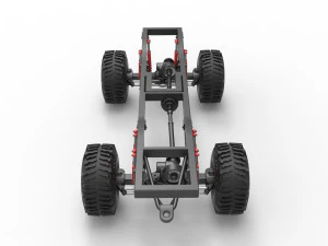 Chassis of Wheel Standing Mega Truck Scale 1 to 25 3D Print Model