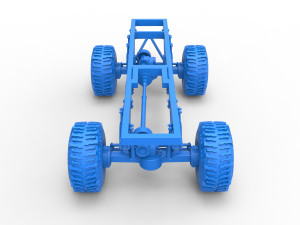 Chassis of Wheel Standing Mega Truck Scale 1 to 25 3D Принт Модель