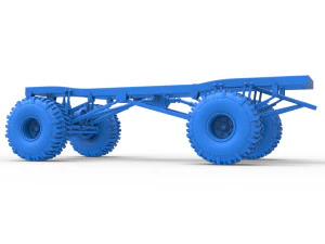 Chassis of Wheel Standing Mega Truck Scale 1 to 25 3D Print Model