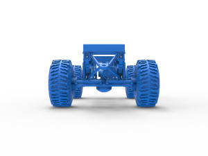 Chassis of Wheel Standing Mega Truck Scale 1 to 25 3D Принт Модель