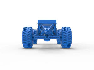 Chassis of Wheel Standing Mega Truck Scale 1 to 25 3D Print Model