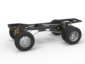 Chassis of Monster Truck with semi truck wheels Scale 1 to 25 3Dプリントモデル