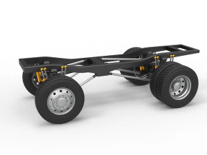 Chassis of Monster Truck with semi truck wheels Scale 1 to 25 3D Print Model