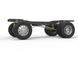 Chassis of Monster Truck with semi truck wheels Scale 1 to 25 3D Print Model
