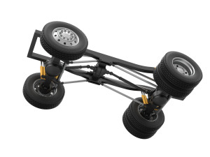 Chassis of Monster Truck with semi truck wheels Scale 1 to 25 3D Print Model