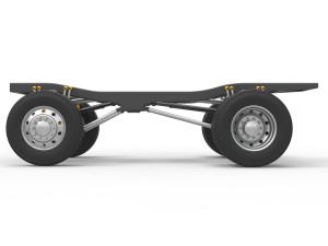 Chassis of Monster Truck with semi truck wheels Scale 1 to 25 3D Print Model