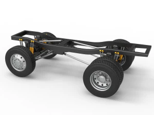 Chassis of Monster Truck with semi truck wheels Scale 1 to 25 3D Print Model