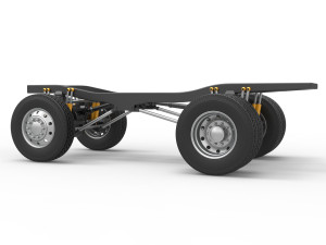 Chassis of Monster Truck with semi truck wheels Scale 1 to 25 3D Print Model