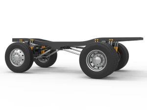 Chassis of Monster Truck with semi truck wheels Scale 1 to 25 3D Print Model