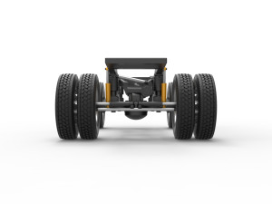 Chassis of Monster Truck with semi truck wheels Scale 1 to 25 3D Print Model