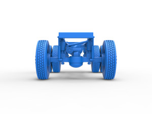 Chassis of Monster Truck with semi truck wheels Scale 1 to 25 3D Print Model