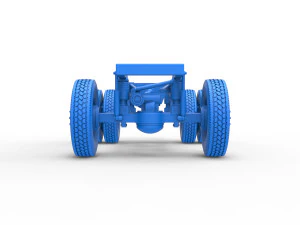 Chassis of Monster Truck with semi truck wheels Scale 1 to 25 3D Print Model
