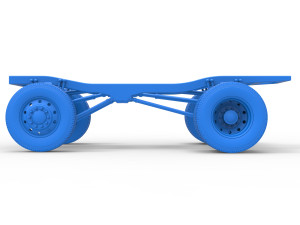Chassis of Monster Truck with semi truck wheels Scale 1 to 25 3D Print Model