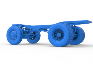 Chassis of Monster Truck with semi truck wheels Scale 1 to 25 3D Print Model